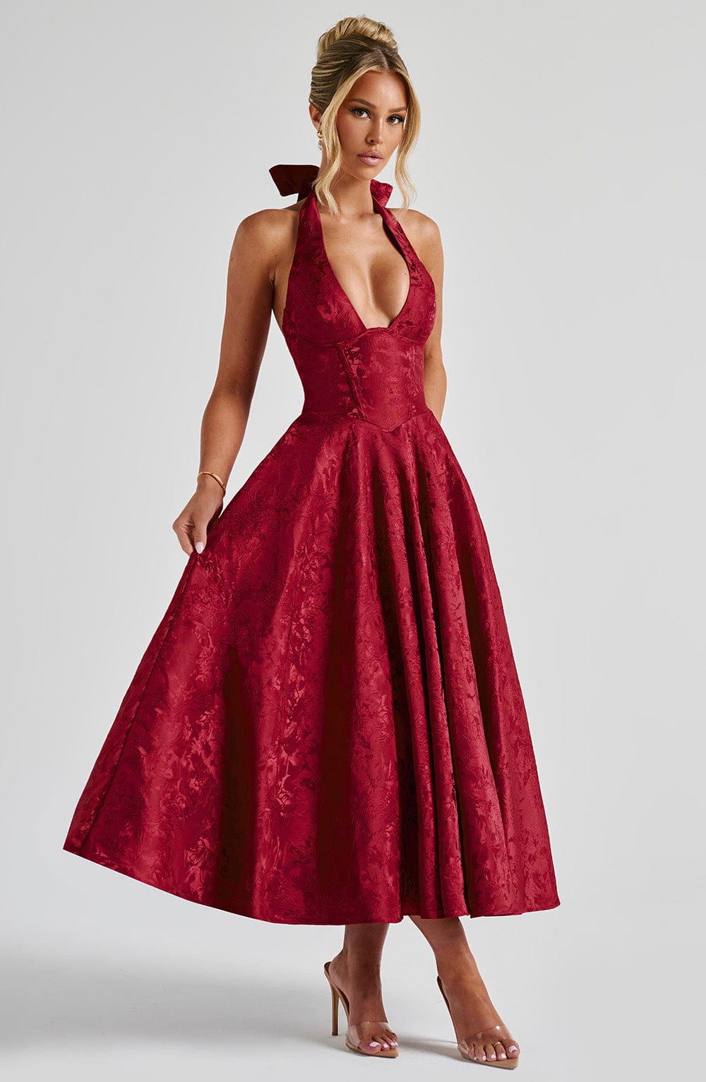 Effie Midi Dress - Red - Seldom Seen Styles