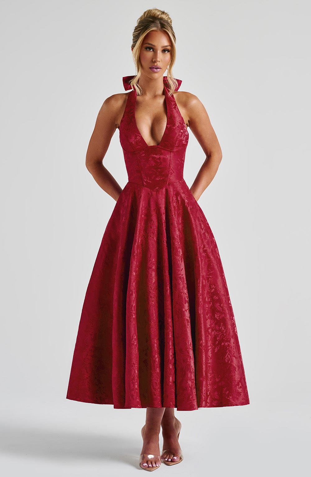 Effie Midi Dress - Red - Seldom Seen Styles
