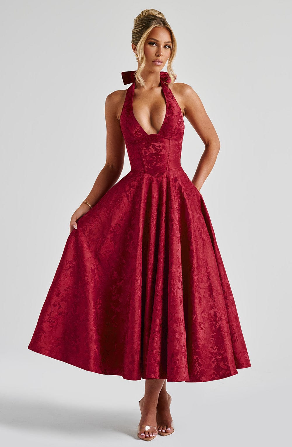 Effie Midi Dress - Red - Seldom Seen Styles