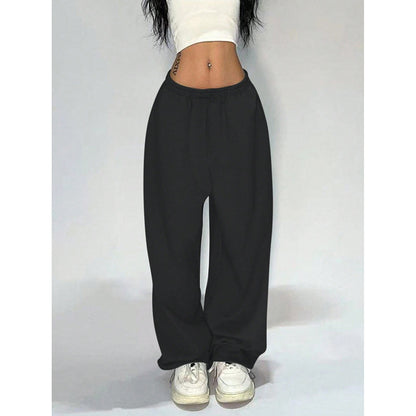 Girl's Wide Leg Sweatpants Elastic High Waisted Loose Baggy Pants with Pockets
