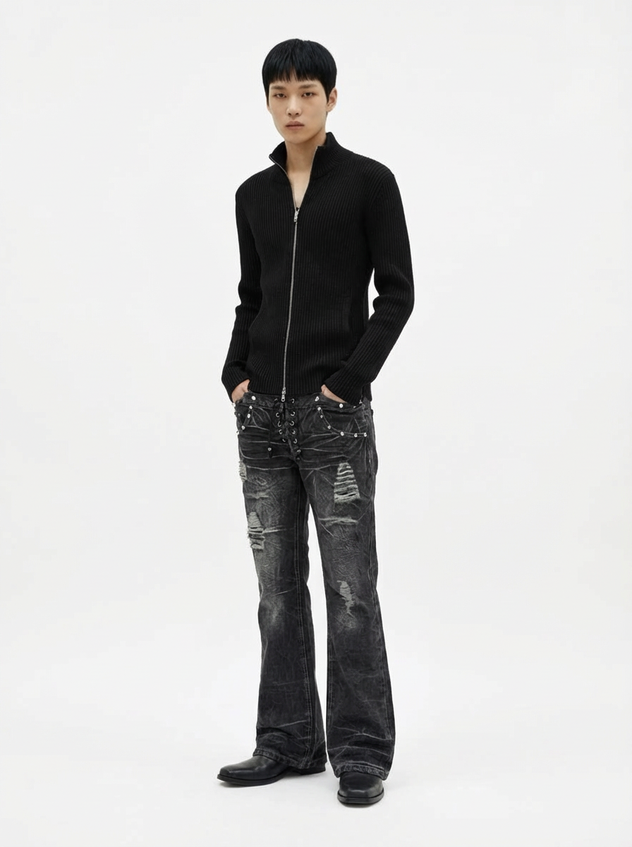 Twin Flared Denim - Seldom Seen Styles