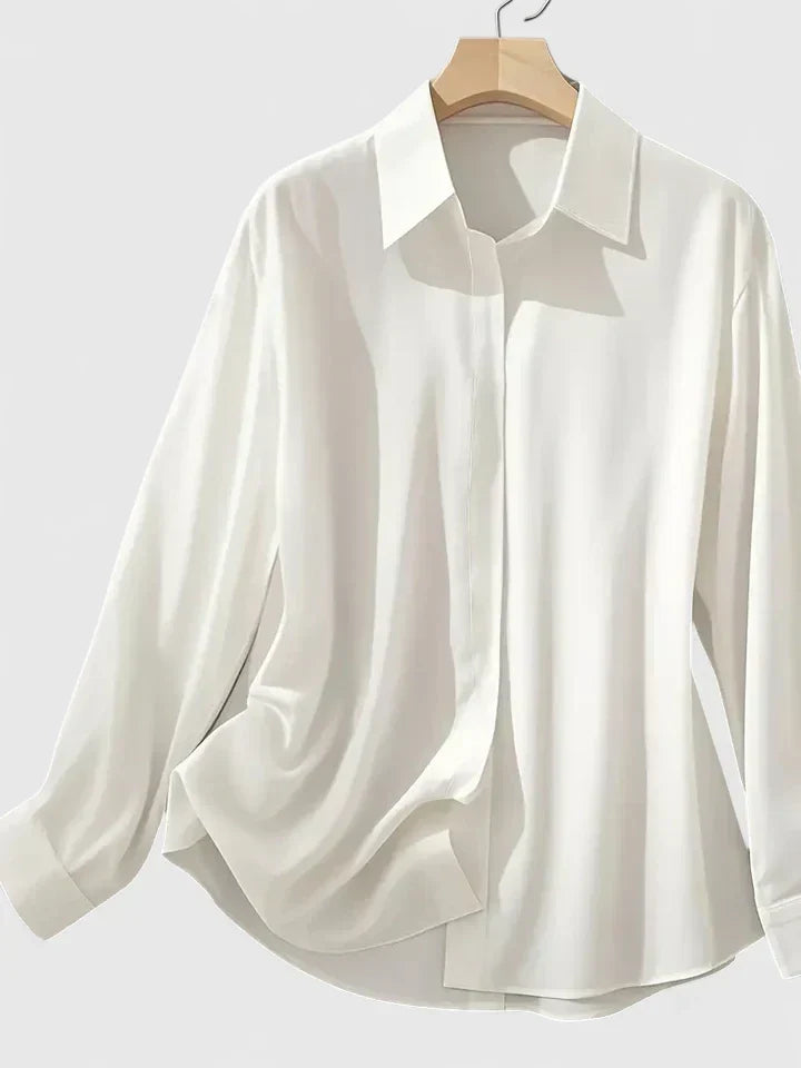 Reese | Women's Elegant Button Down Shirt with Concealed Placket - Seldom Seen Styles