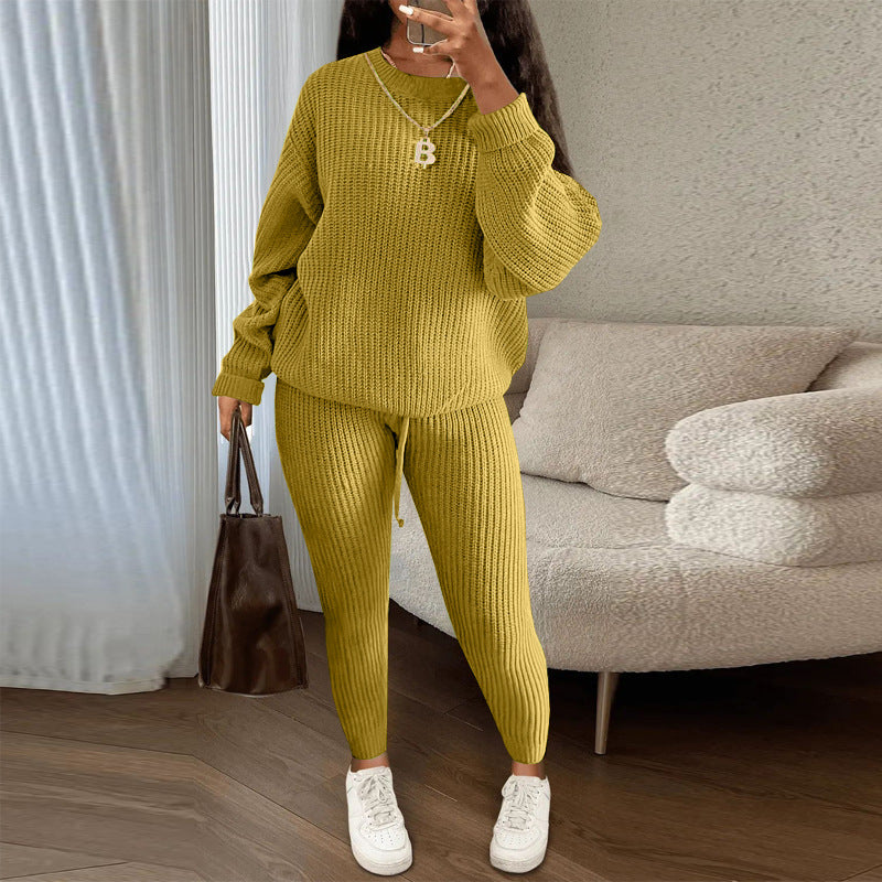 Casual Knitting Suit Trousers  Women's Clothing  Suit  Fashion