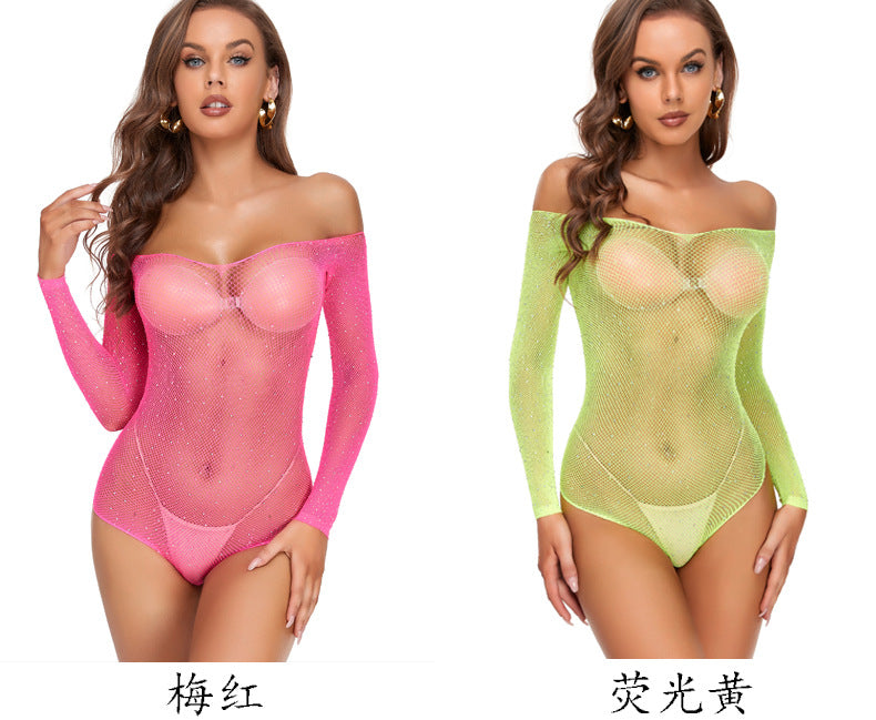 Seamless Rhinestone Bikini Sexy Lingerie Starry Sky  Lingerie Uniform Temptation T1006 - Seldom Seen Styles