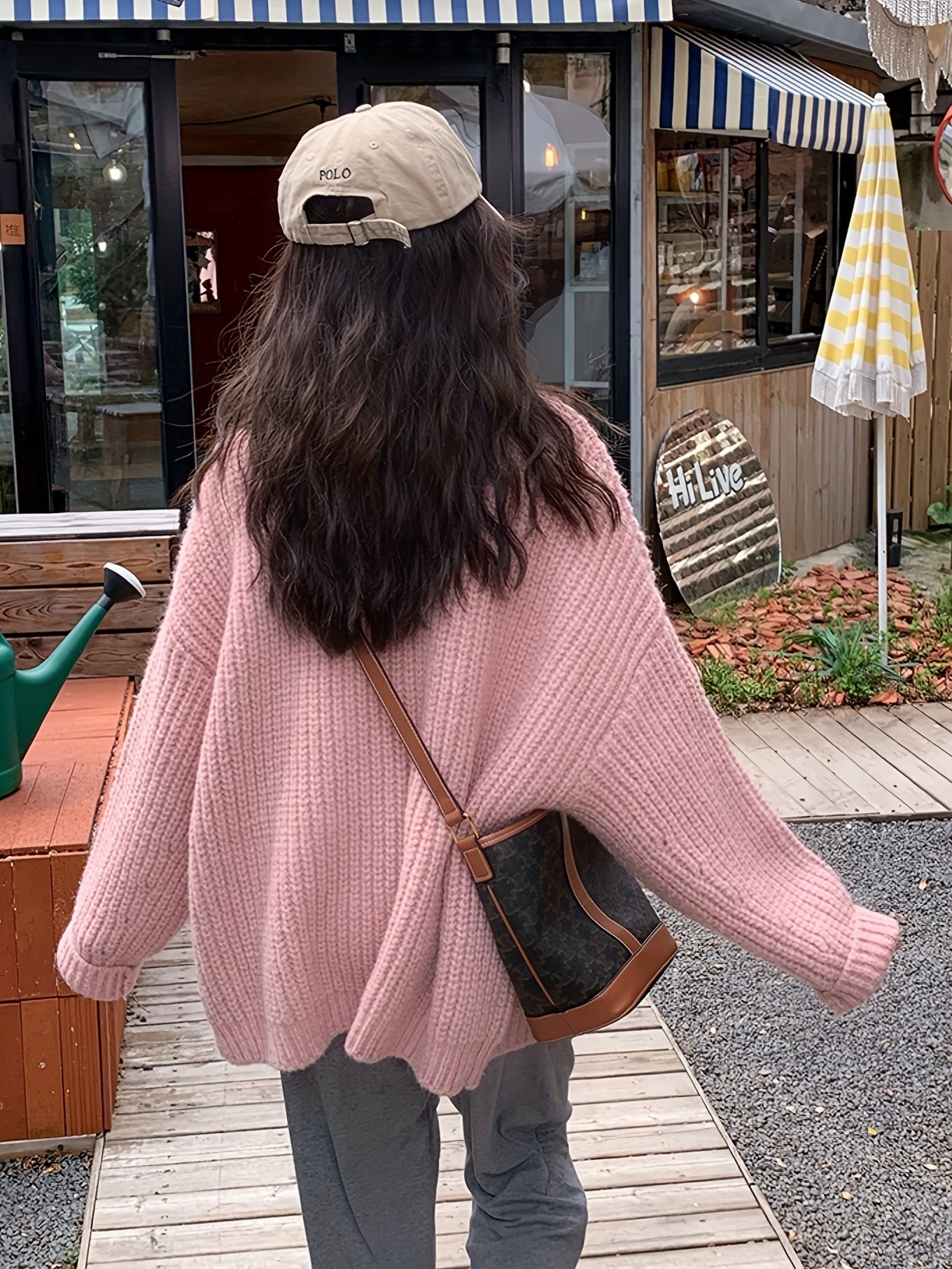 Drop Shoulder Button Front Cardigan, Casual V-ringad långärmad cardigan för höst och vinter, damkläder