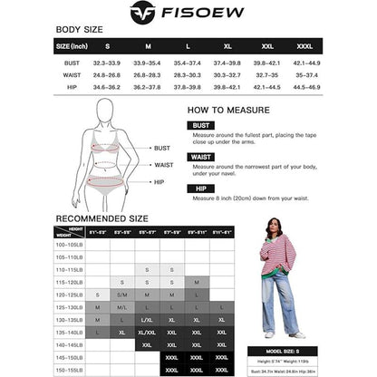 【Up To 3XL】Fisace Christmas Womenswear Striped Oversized Sweatshirt Color Block Crew Neck Long Sleeve Shirt Casual Loose Pullover Top Y2K Clothes back to school