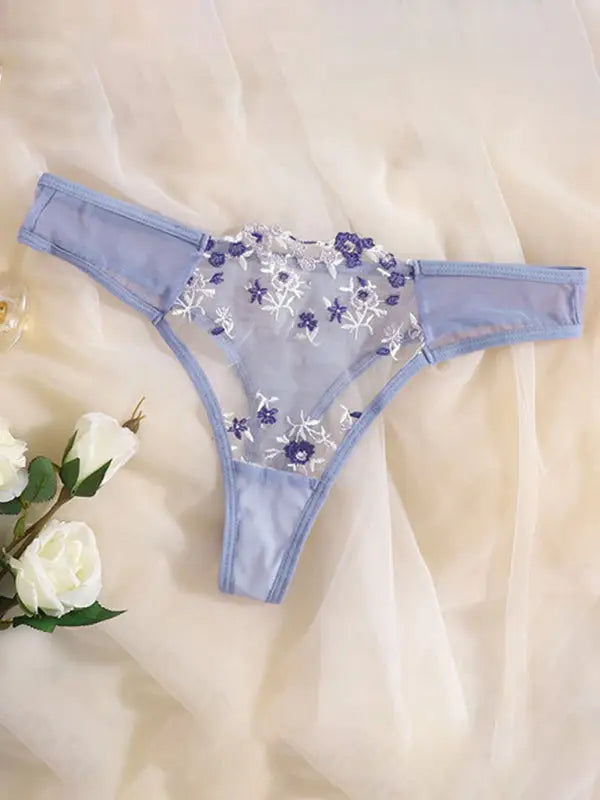 Flower Power 2 Piece Lingerie Set - Mesh - Seldom Seen Styles