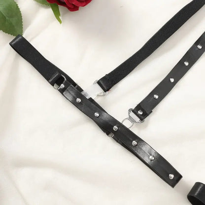 Garter Bustier Fishnet Design