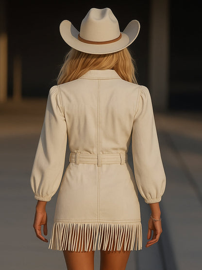 Women’s White Denim Dress Slim Fit, Jean Dress for Women with Pockets, Denim Mini Dress for Fall Work Weekend Getaways