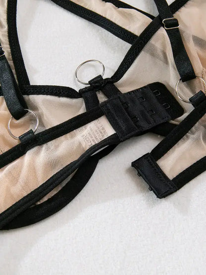 Hard To Keep - 3-Piece Velvet Lingerie Set