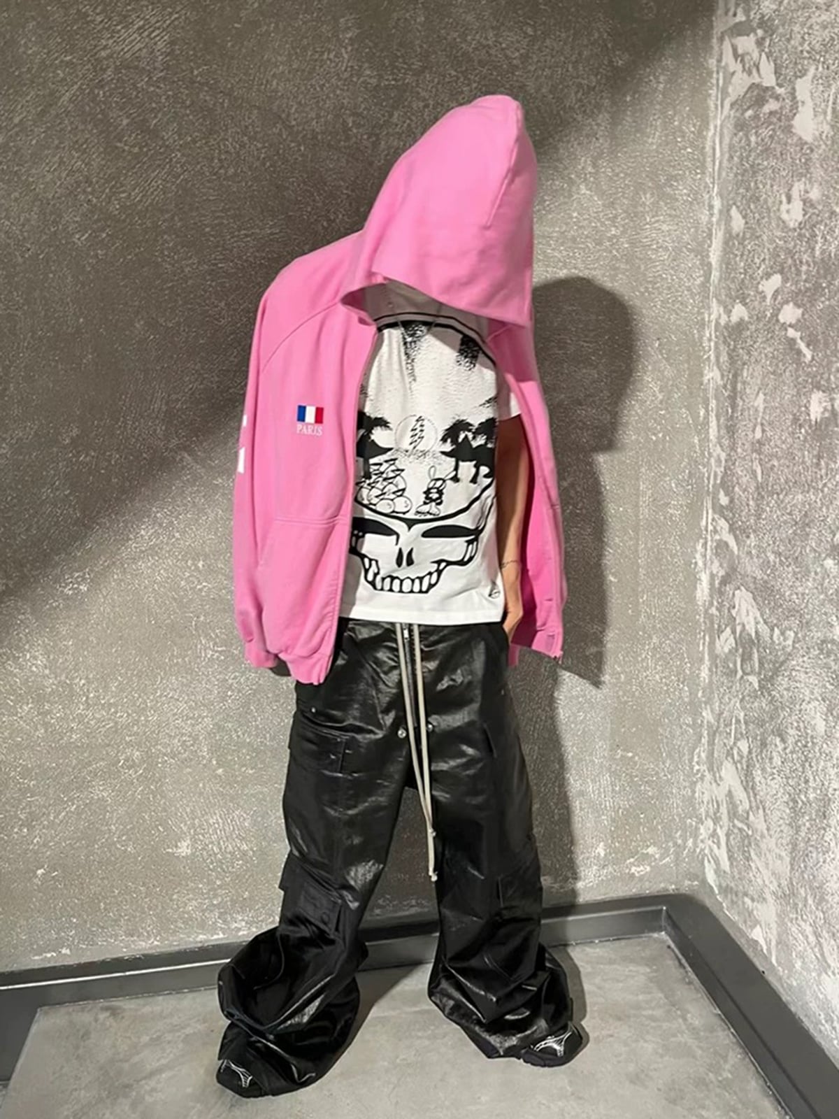 RO-style multi-pocket matte coated overalls - 2094 