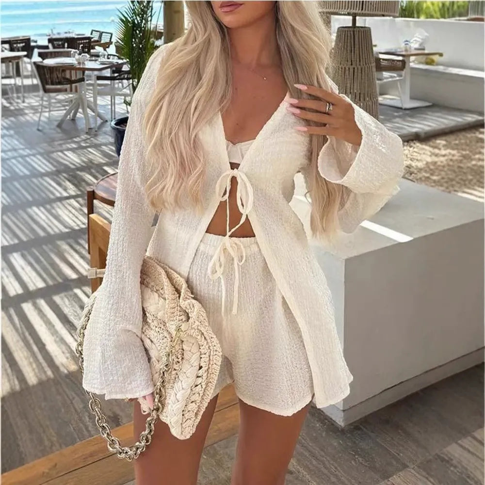Loose Pure Cotton Half Sleeve Shorts Pajamas Two Piece Set Home Wear - Seldom Seen Styles