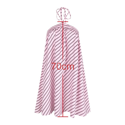 Mini-robe rayée à col halter