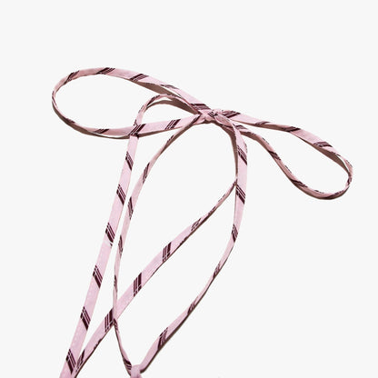 Mini-robe rayée à col halter