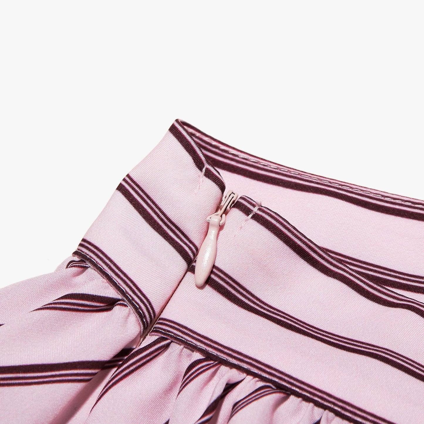 Women's Pink Halter Neck Striped Mini Dress Sleeveless Backless Tie-Up Summer Beach Party Going Out Casual Dress - Seldom Seen Styles