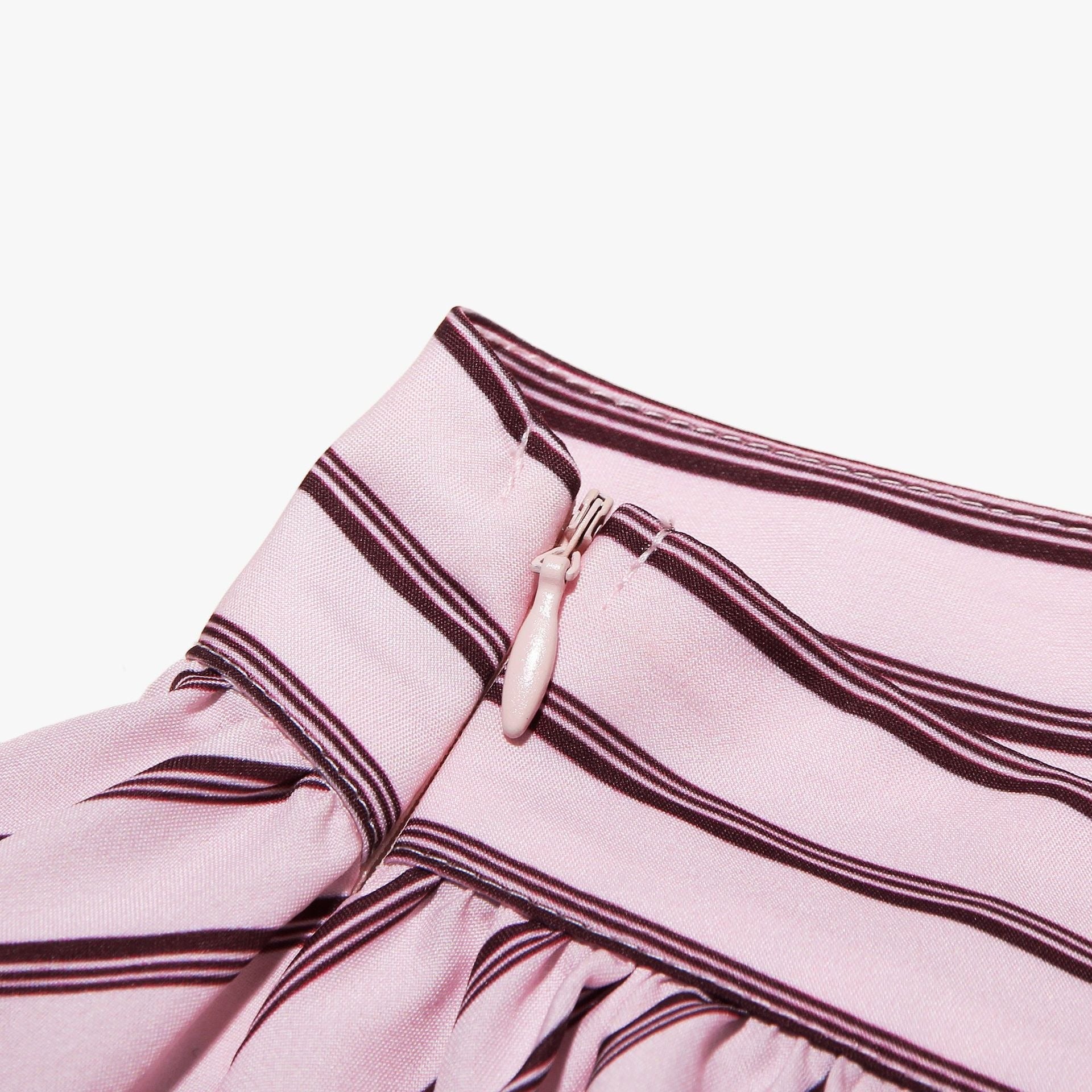 Women's Pink Halter Neck Striped Mini Dress Sleeveless Backless Tie-Up Summer Beach Party Going Out Casual Dress - Seldom Seen Styles