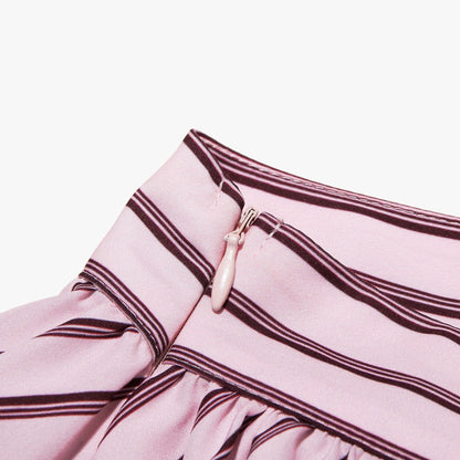 Mini-robe rayée à col halter