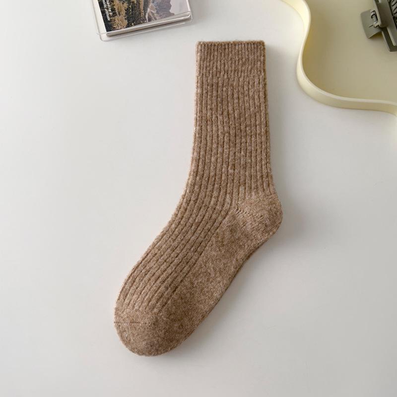 drawstring socks solid color warm mid-rise socks women - Seldom Seen Styles