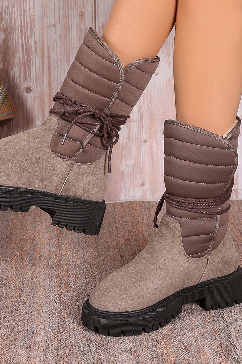 Women's fleece warm strap outer cotton boots - Seldom Seen Styles