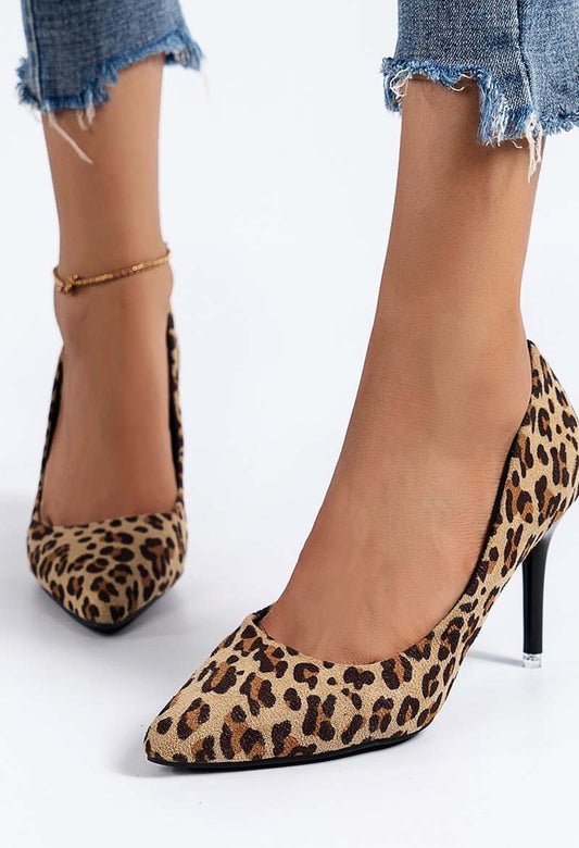 Women's Fashion Pointed Toe Leopard Print High Heels - Seldom Seen Styles