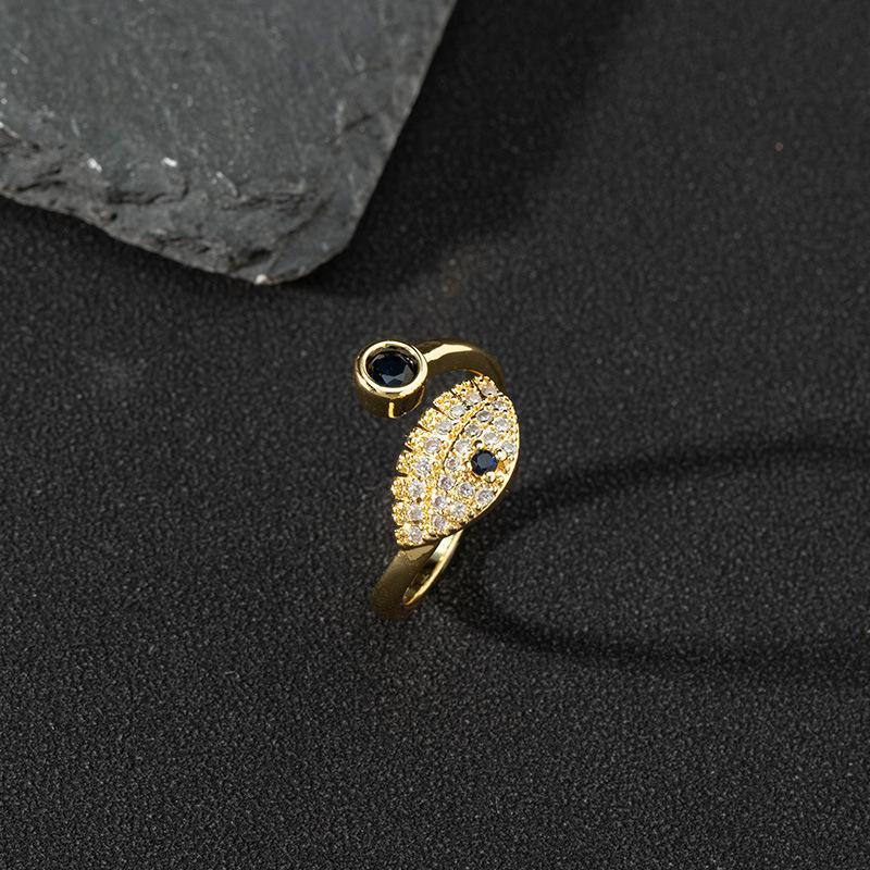 Colored Zircon Devil's Eye Open Ring - Seldom Seen Styles