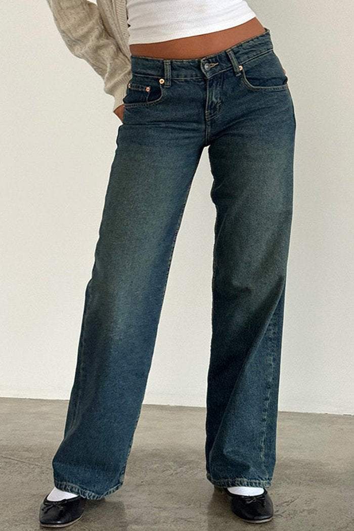 Women's Casual Multicolor Straight Jeans - Seldom Seen Styles