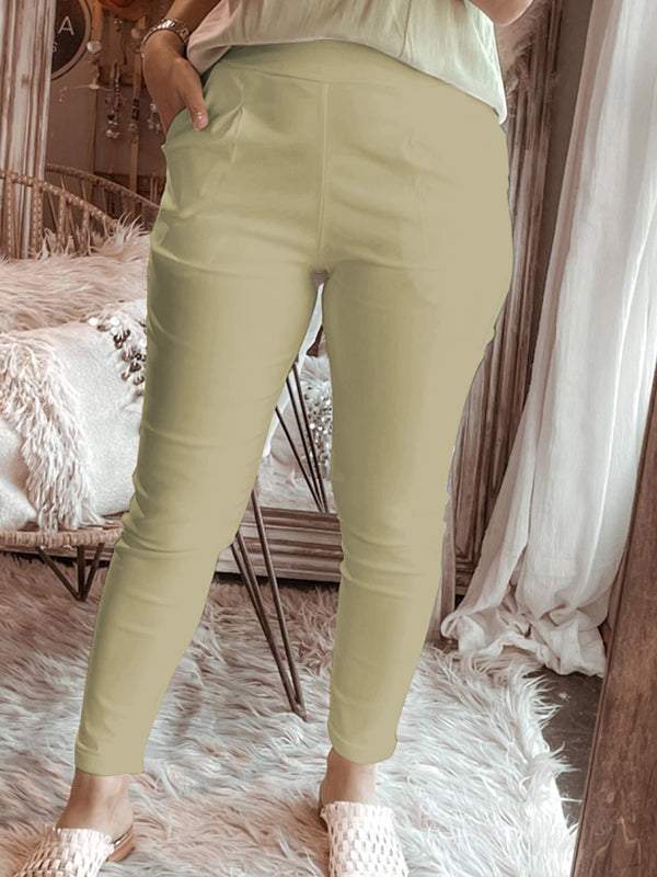 Fashion plain women's shirt tops casual pants - Seldom Seen Styles
