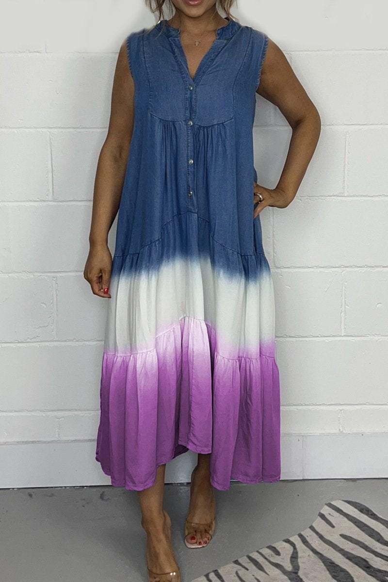 Women's Tie Dye Sleeveless Dress - Seldom Seen Styles