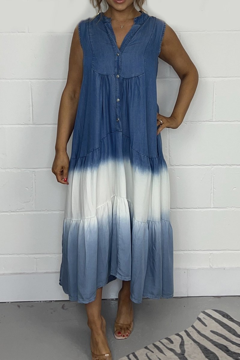 Women's Tie Dye Sleeveless Dress - Seldom Seen Styles