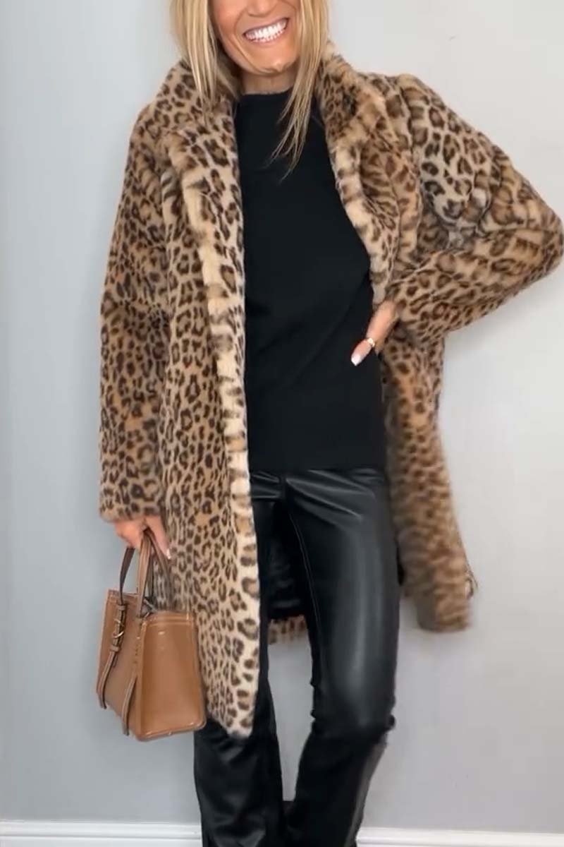 Lizzie – Leopard Print Long Coat - Seldom Seen Styles
