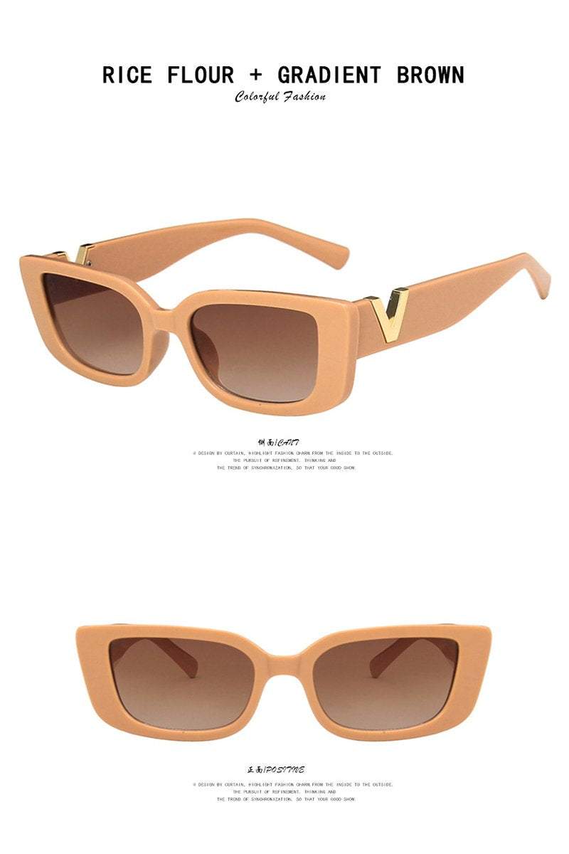 Women's Fashion Trend V Frame Square Sunglasses - Seldom Seen Styles