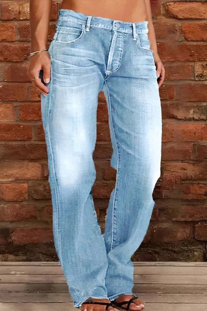 Women's Casual Multicolor Straight Jeans - Seldom Seen Styles