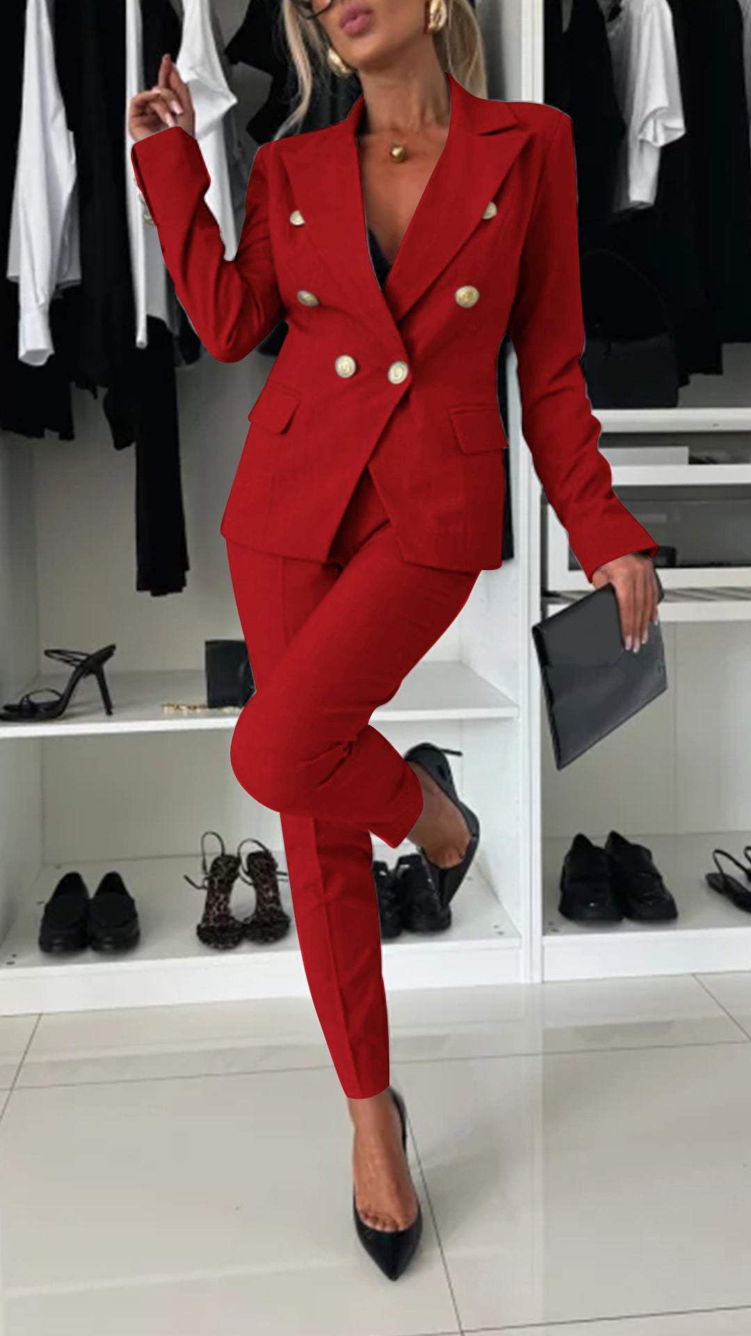 Women's Lapel Long Sleeve Elegant Suit - Seldom Seen Styles