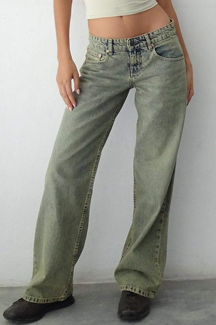Women's Casual Multicolor Straight Jeans - Seldom Seen Styles