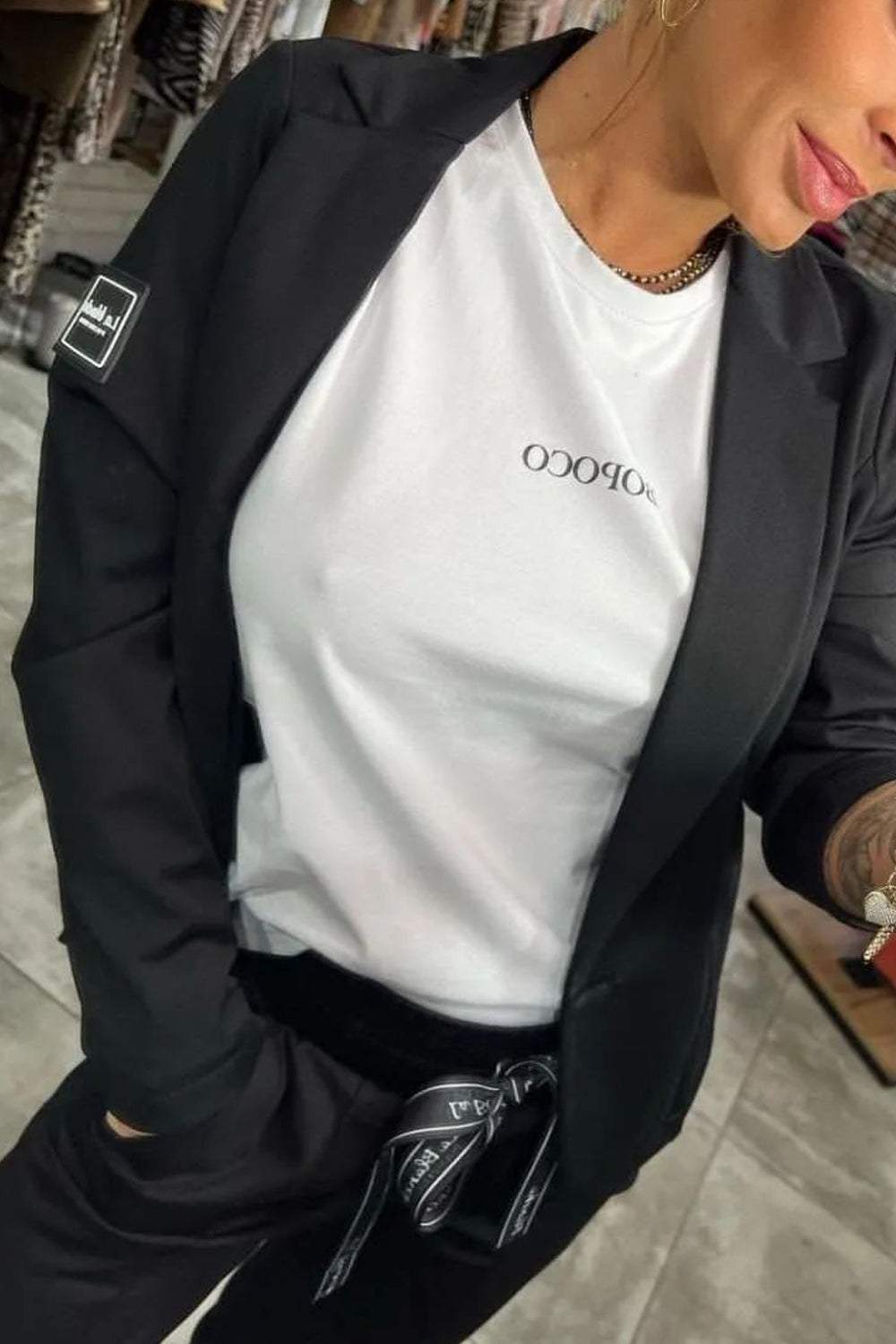 Women's Top Jacket & Elastic Pants Two-piece Set - Seldom Seen Styles