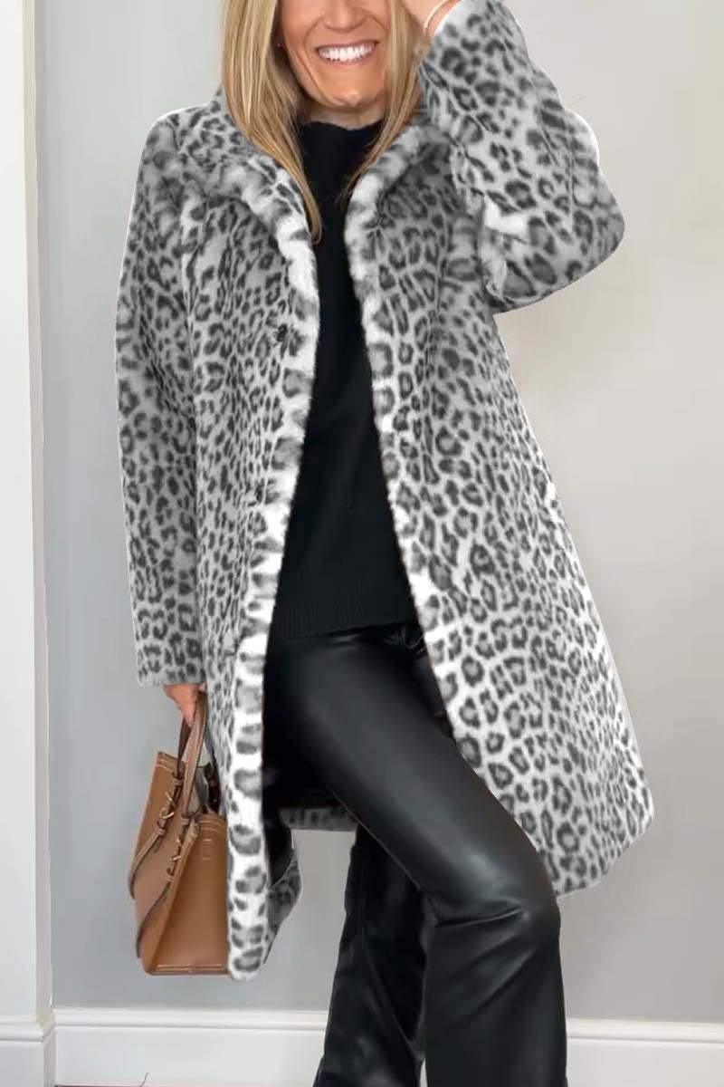 Lizzie – Leopard Print Long Coat - Seldom Seen Styles