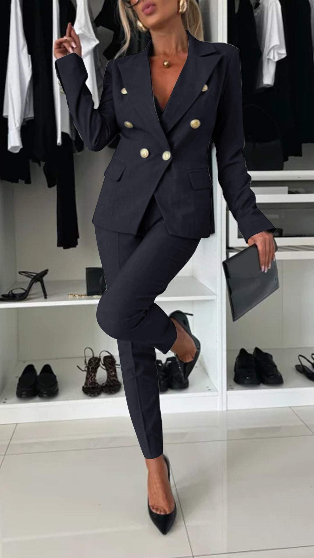Women's Lapel Long Sleeve Elegant Suit - Seldom Seen Styles