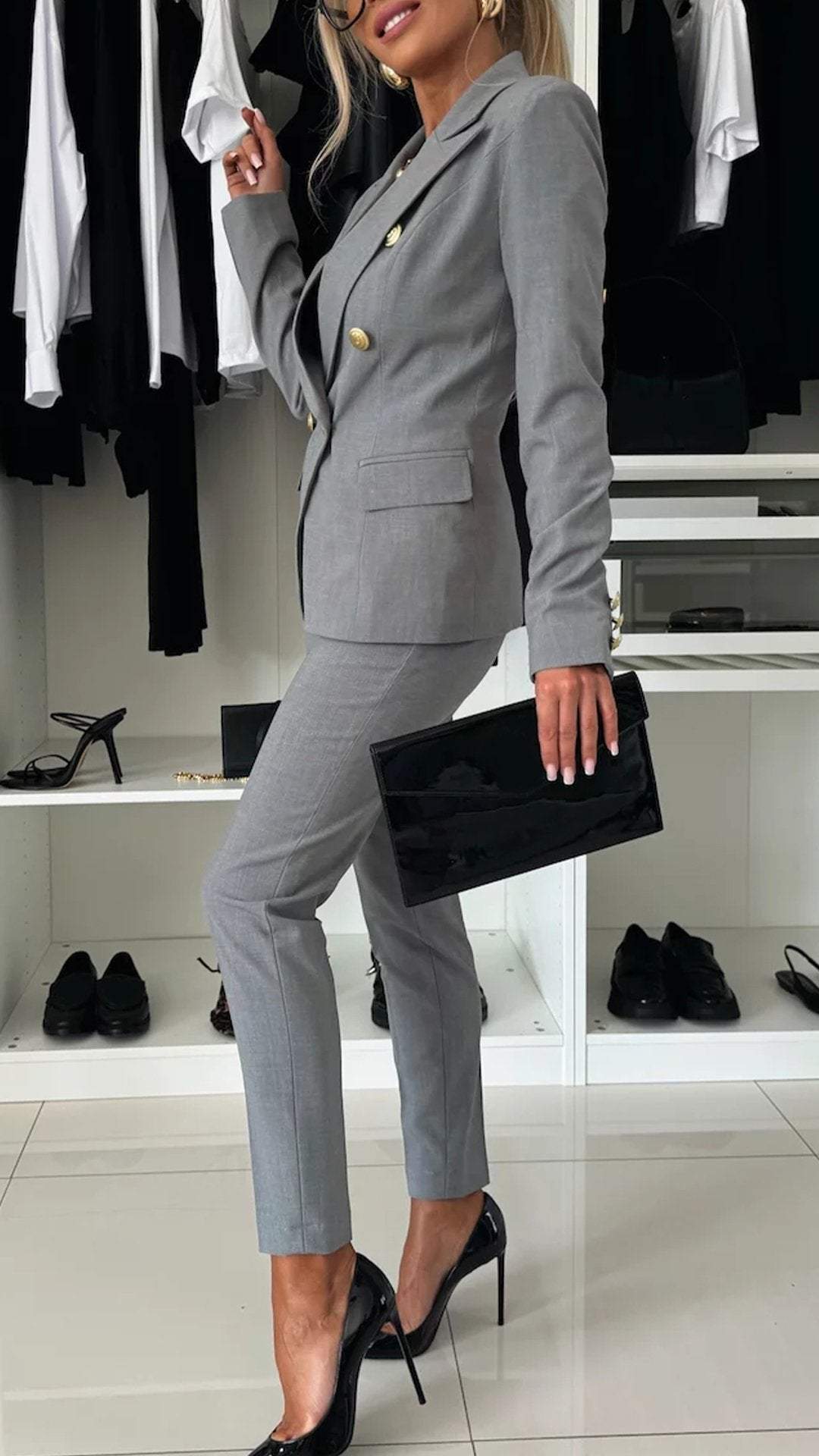 Women's Lapel Long Sleeve Elegant Suit - Seldom Seen Styles