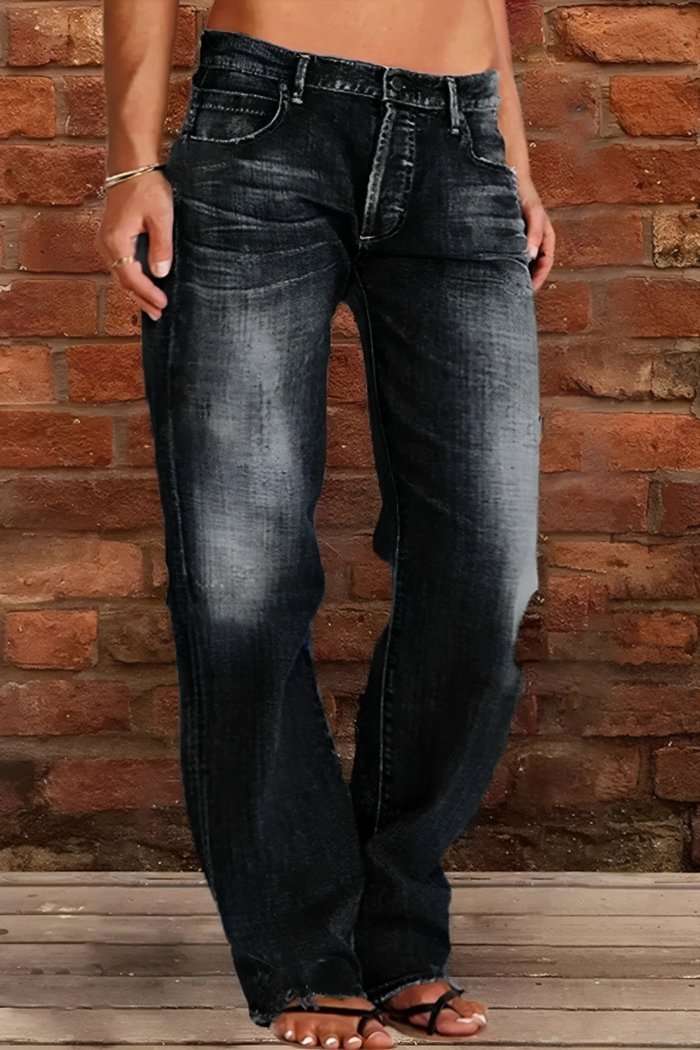 Women's Casual Multicolor Straight Jeans - Seldom Seen Styles