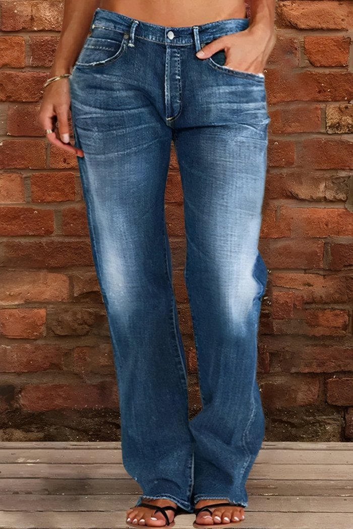 Women's Casual Multicolor Straight Jeans - Seldom Seen Styles