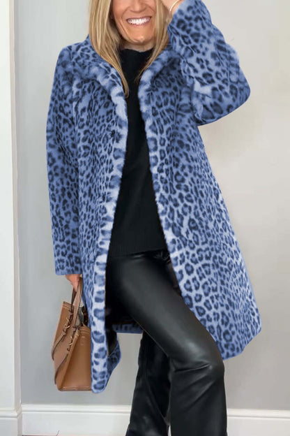 Lizzie – Leopard Print Long Coat