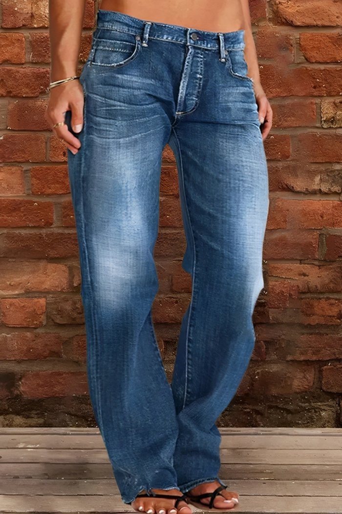 Women's Casual Multicolor Straight Jeans - Seldom Seen Styles