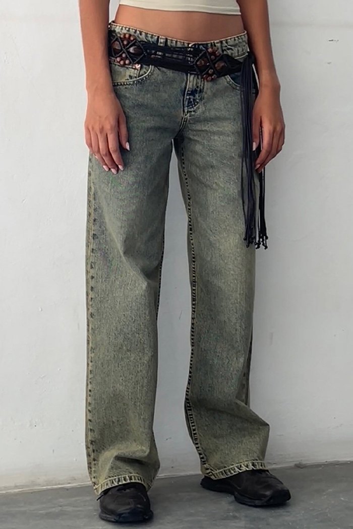 Women's Casual Multicolor Straight Jeans - Seldom Seen Styles