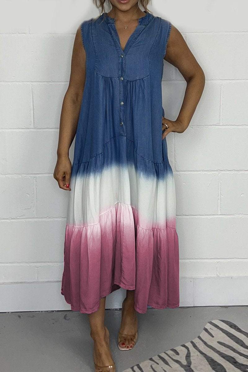 Women's Tie Dye Sleeveless Dress - Seldom Seen Styles