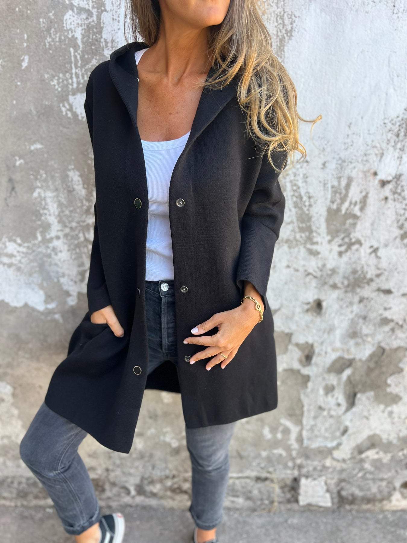 Casual Single Breasted Hooded Jacket - Seldom Seen Styles