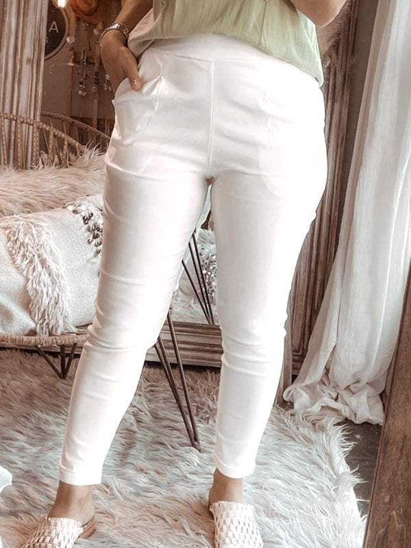 Fashion plain women's shirt tops casual pants - Seldom Seen Styles