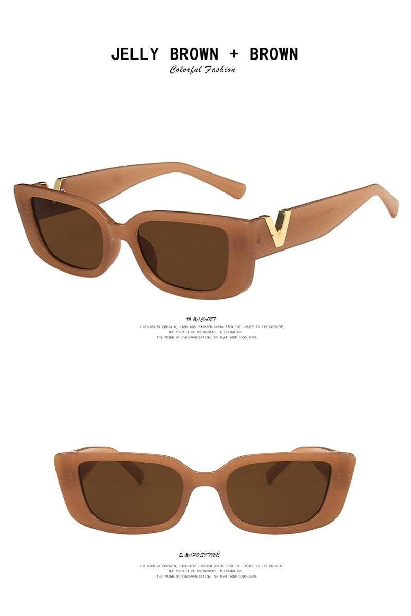 Women's Fashion Trend V Frame Square Sunglasses - Seldom Seen Styles