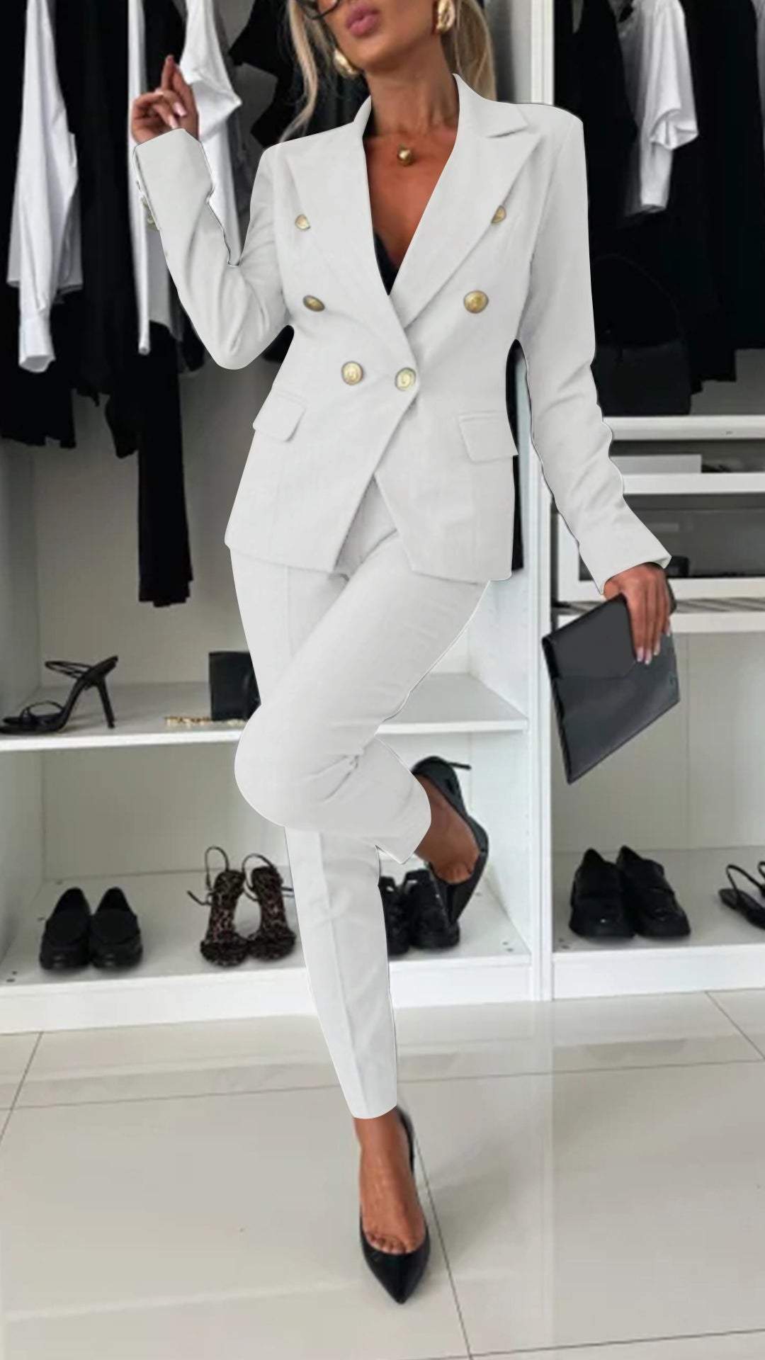 Women's Lapel Long Sleeve Elegant Suit - Seldom Seen Styles