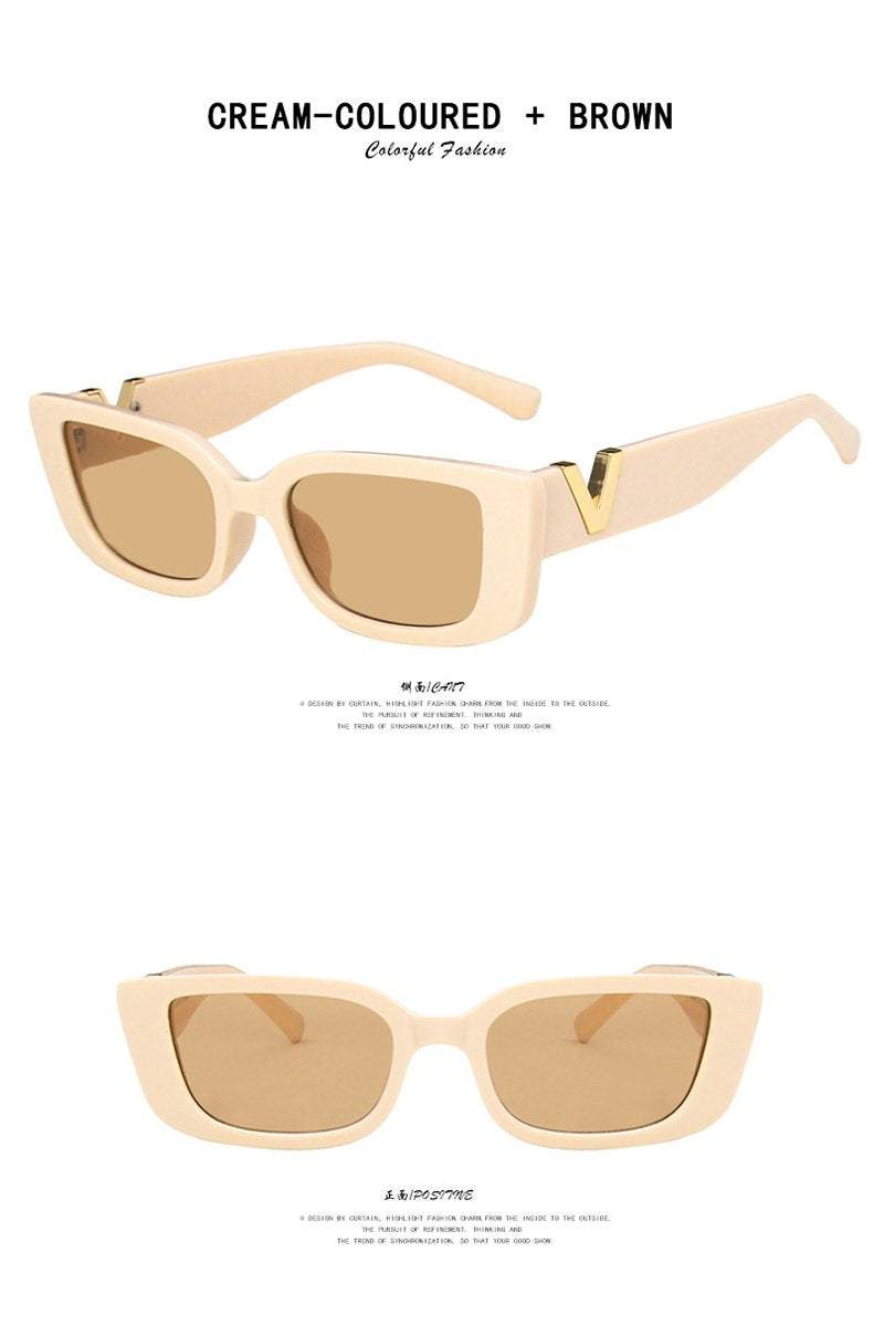 Women's Fashion Trend V Frame Square Sunglasses - Seldom Seen Styles