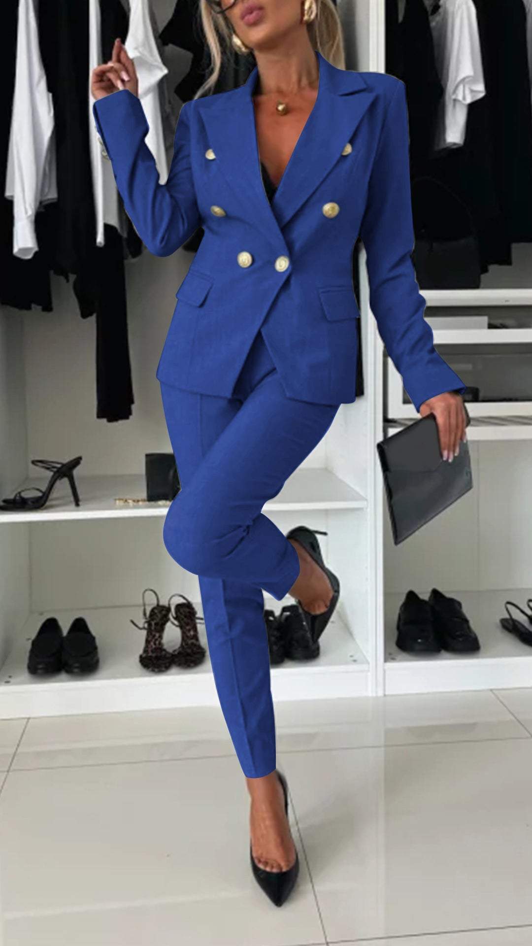 Women's Lapel Long Sleeve Elegant Suit - Seldom Seen Styles